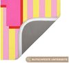 OnlyWow Badematte Text - Streifen - Rosa, Höhe 10 mm, Polyester, Rechteckig, Badezimmerteppich, Badteppich, Rutschfest, Badvorleger, Waschbar Bild 3