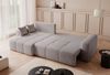 Ecksofa Schlafsofa Sofa LEROS XL in Stoff Manila Hellgrau Ottomane Links Bild 4