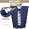 DOKEHOM 90L Faltbare Wäschekörbe Wäschesäcke Kleider Tasche 600D Dunkelblau Bild 5