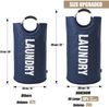 DOKEHOM 90L Faltbare Wäschekörbe Wäschesäcke Kleider Tasche 600D Dunkelblau Bild 3