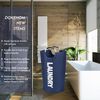 DOKEHOM 90L Faltbare Wäschekörbe Wäschesäcke Kleider Tasche 600D Dunkelblau Bild 2