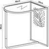 Beistelltisch Ulvik 50x50x35cm aus Metall und Glas Schwarz [en. casa] Bild 2