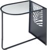 Beistelltisch Ulvik 50x50x35cm aus Metall und Glas Schwarz [en. casa] Bild 3