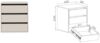 Marmex Möbel TRES SET R Großes offenes Kleiderschrank-Set, Schranksystem mit offenen Fächern, Kleiderschrank mit Kleiderstangen und Schubladen, laminierte Spanplatte, graubeige cashmere, 380x206x51 cm Bild 3