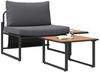 vidaXL Gartensofa-set 2 pcs Anthrazit Stahl 42004140 Bild 3