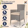 CASARIA® Polyrattan Gartenstühle 4er Set Creme Bild 2