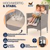 CASARIA® Polyrattan Gartenstühle 4er Set Creme Bild 5