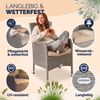 CASARIA® Polyrattan Gartenstühle 4er Set Creme Bild 3