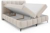 Boxspringbett Schlafzimmerbett SOPHIE 200x200cm Stoff Aragon Weiss Bild 4