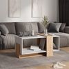 Couchtisch Aven Weiß/Goldkraft Eiche 91.8 x 49 cm Vicco Bild 3