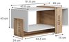 Couchtisch Aven Weiß/Goldkraft Eiche 91.8 x 49 cm Vicco Bild 2