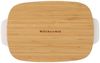 KitchenAid Auflaufform Stoneware, Keramik, Backofenform bis 260° inkl. Bambus Deckel mit extra breiter Gummilippe Bild 3