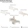 Holzbett 90x200 mit Federkernmatratze und Lattenrost Bett Jugendbett Einzelbett Holzbettrahmen Weiß Massiv Holz Bild 5