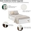 Holzbett 90x200 mit Federkernmatratze und Lattenrost Bett Jugendbett Einzelbett Holzbettrahmen Weiß Massiv Holz Bild 4