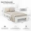 Holzbett 90x200 mit Federkernmatratze und Lattenrost Bett Jugendbett Einzelbett Holzbettrahmen Weiß Massiv Holz Bild 3