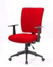 Dmora Stuhl mit Rädern Eulalia, Chefsessel mit Armlehnen, Ergonomischer Bürositz, 61x65h98/108 cm, Rot Bild 2