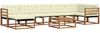 vidaXL Outdoor-Sofagarnitur 22 pcs Natur und Creme Massivholz Akazie 3369685 Bild 2
