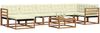 vidaXL Outdoor-Sofagarnitur 22 pcs Natur und Creme Massivholz Akazie 3369685 Bild 3