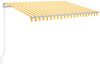 vidaXL Markise Manuell Einziehbar mit LED 300x250 cm Gelb und Weiß 3068863 Bild 2