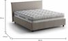 Dmora Doppelbett Aros, Bettkasten aus Stoff, Öffnung vorne, inklusive Matratze 140x200 cm, 100 % Made in Italy, taubenGrau Bild 3