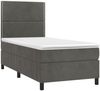 Boxspringbett mit Matratze & LED Samt Dunkelgrau 90x200 cm Bild 3
