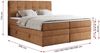 Boxspringbett, Polsterbett, Bett, Schlafzimmer - ERNI-KING - 120x200cm - Orange Stoff - H4 Bild 5