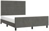 Doppelbett, Bettgestell Modernen ohne Matratze Dunkelgrau 140x200 cm Samt d2218e Bild 3