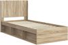 vidaXL Bettgestell mit Stauraum und Kopfteil Sonoma-Eiche 100x200 cm 3413887 Bild 4