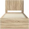 vidaXL Bettgestell mit Stauraum und Kopfteil Sonoma-Eiche 100x200 cm 3413887 Bild 5
