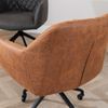 Bronx71 Esszimmerstuhl Leder Levi mit Rollen Cognac Bild 4