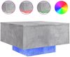 vidaXL Couchtisch mit LED-Leuchten Betongrau 55x55x31 cm 836577 Bild 2