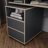 Rollcontainer Tetrix Anthrazit 42 x 55 cm mit Regalen und 2 Schubladen Vicco Bild 3