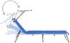 vidaXL Klappbare Sonnenliegen mit Dach 2 Stk. Aluminium Textilene Blau 312457 Bild 5