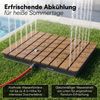STEELSØN 'Samaya' Bodendusche rechteckig, Gartendusche braun/grau, Campingdusche wetterfest, Saunadusche, Fontänenhöhe bis zu 4m, inkl. Fußrad Bild 5