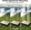 STEELSØN 'Samaya' Bodendusche rechteckig, Gartendusche braun/grau, Campingdusche wetterfest, Saunadusche, Fontänenhöhe bis zu 4m, inkl. Fußrad Bild 4