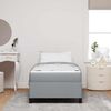 vidaXL Boxspringbett Hellgrau 90 x 200 cm Stoff 3398829 Bild 3