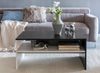 Kadima Design Moderner zweifarbiger Couchtisch in Schwarz und Weiß, Melaminharzbeschichtung. 90x60x43 cm Bild 5
