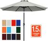 ABCCANOPY Sonnenschirm 270 cm wasserdicht UPF 50+ Stabil Hellgrau Bild 2
