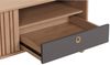 Couchtisch HWC-M48, Wohnzimmertisch Tisch Sofatisch, 52x114x59cm ~ beige, Schublade grau Bild 5