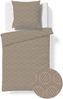Fleuresse Jacquard Bettwäsche uni 135x200 Punkte Kreise taupe sand 454609-9042 Bild 2