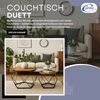 Coemo Couchtisch Duett 2-er Set stillvolle Metallbeine in Braun Bild 2