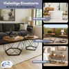 Coemo Couchtisch Duett 2-er Set stillvolle Metallbeine in Braun Bild 5