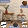Coemo Couchtisch Duett 2-er Set stillvolle Metallbeine in Braun Bild 3
