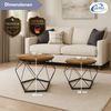 Coemo Couchtisch Duett 2-er Set stillvolle Metallbeine in Braun Bild 4