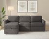 Dorel Home Ecksofa NORDHUS, L-Form, 200 cm, Recamiere rechts/links montierbar, Recamiere, Stauraum, Cord und feiner Webstoff-Bezug Bild 4
