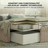 Boxspringbett RALF 200 x 200 cm mit Bettkasten, Topper und gepolstertem Kopfteil. Farbe: Rosa, Härtegraden: H4 , Topper: T25-Topper Bild 5