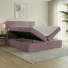 Boxspringbett RALF 200 x 200 cm mit Bettkasten, Topper und gepolstertem Kopfteil. Farbe: Rosa, Härtegraden: H4 , Topper: T25-Topper Bild 3