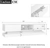 TV-Lowboard 160 x 35 x 40,5 cm aus Spanplatte in Weiß Hochglanz mit LED & 2 Schubladen Bild 4