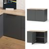 Eckkommode Wido Anthrazit 80 x 50 cm Eck Kommode mit Tür Vicco Bild 2