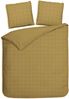 Heckett & Lane Mako-Satin Bettwäsche 200x200 Diamante Amber Gold Wende Karo uni Bild 3
